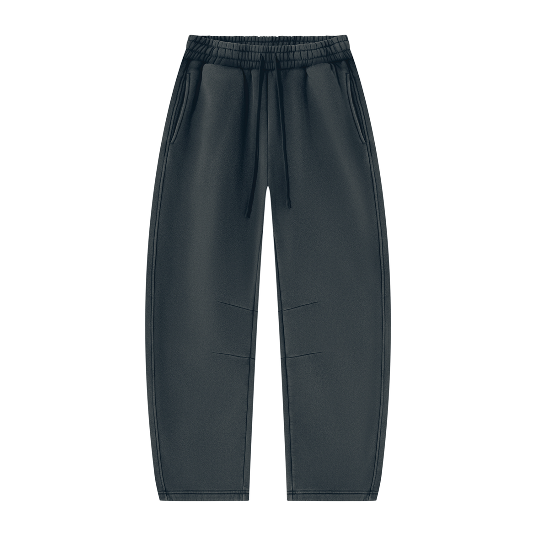 Unisex Vintage Wash Barrel Leg Fleece Sweatpants
