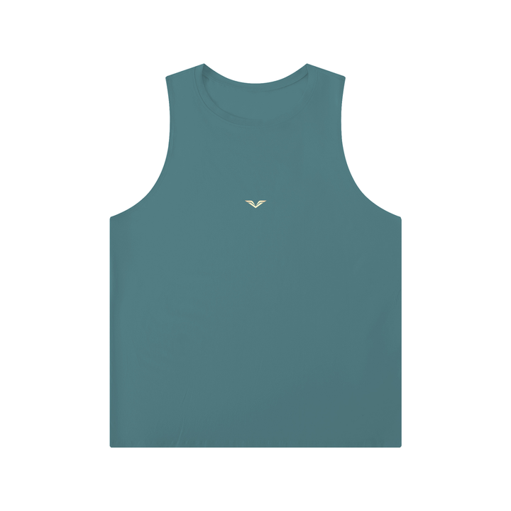 men brand Wing Logo Crewneck Tank Top — Teal