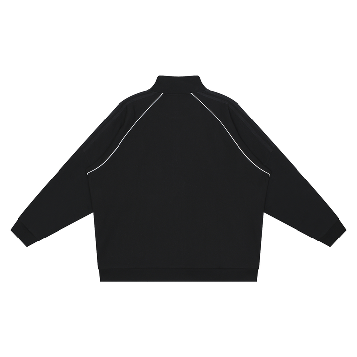 MEN COAT AND JACKET Reflection Striped Raglan Sleeve  Jacket