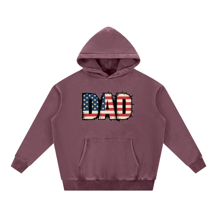 DAD LOVER UNISEX Snow Wash Fleece Oversize Hoodie