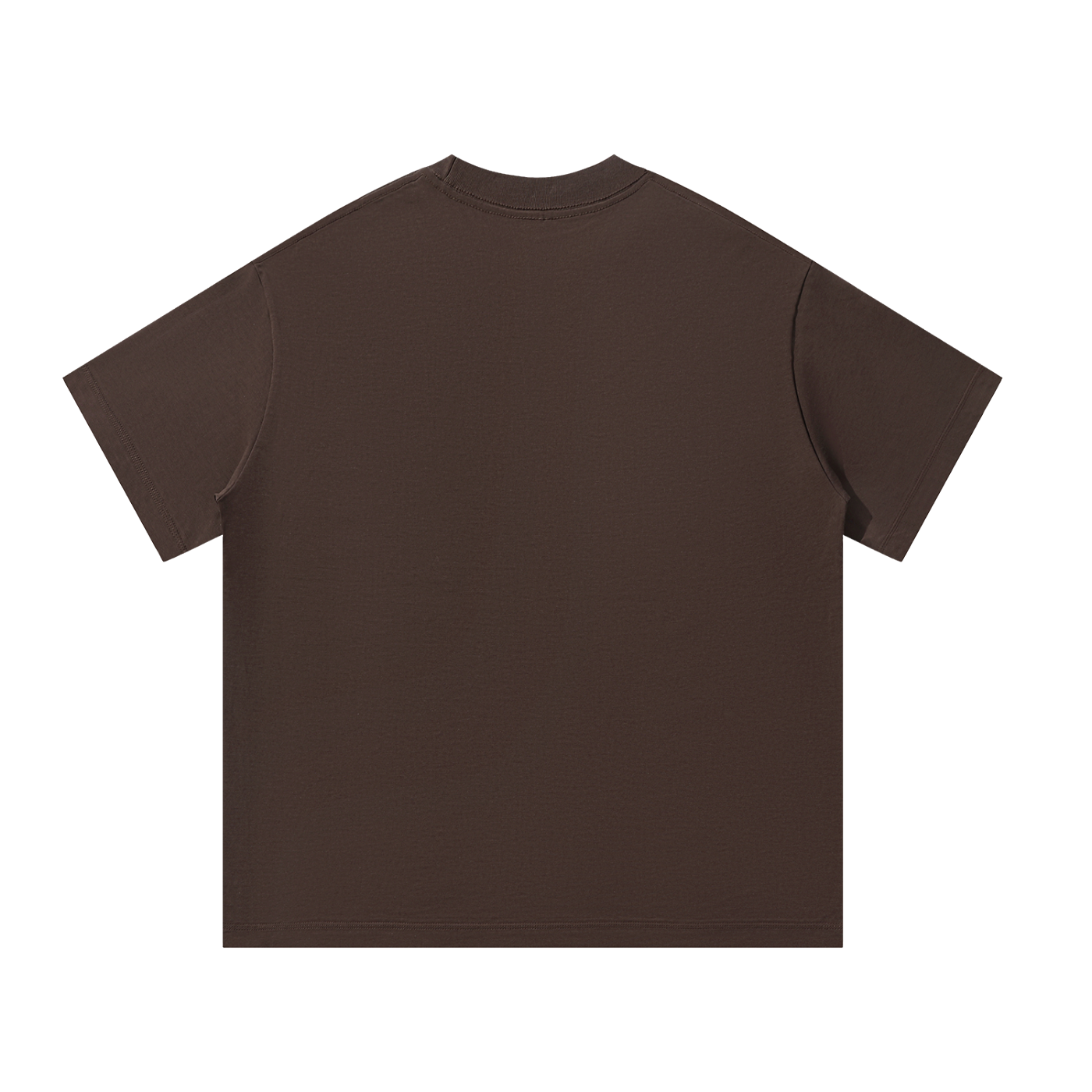 Mama Camo Letter Bow Faux Embroidery Tee in Coffee, back view.