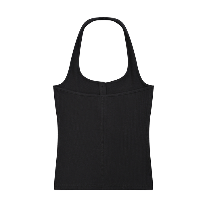 Women TANKTOP  Ribbed Henley Tank Top