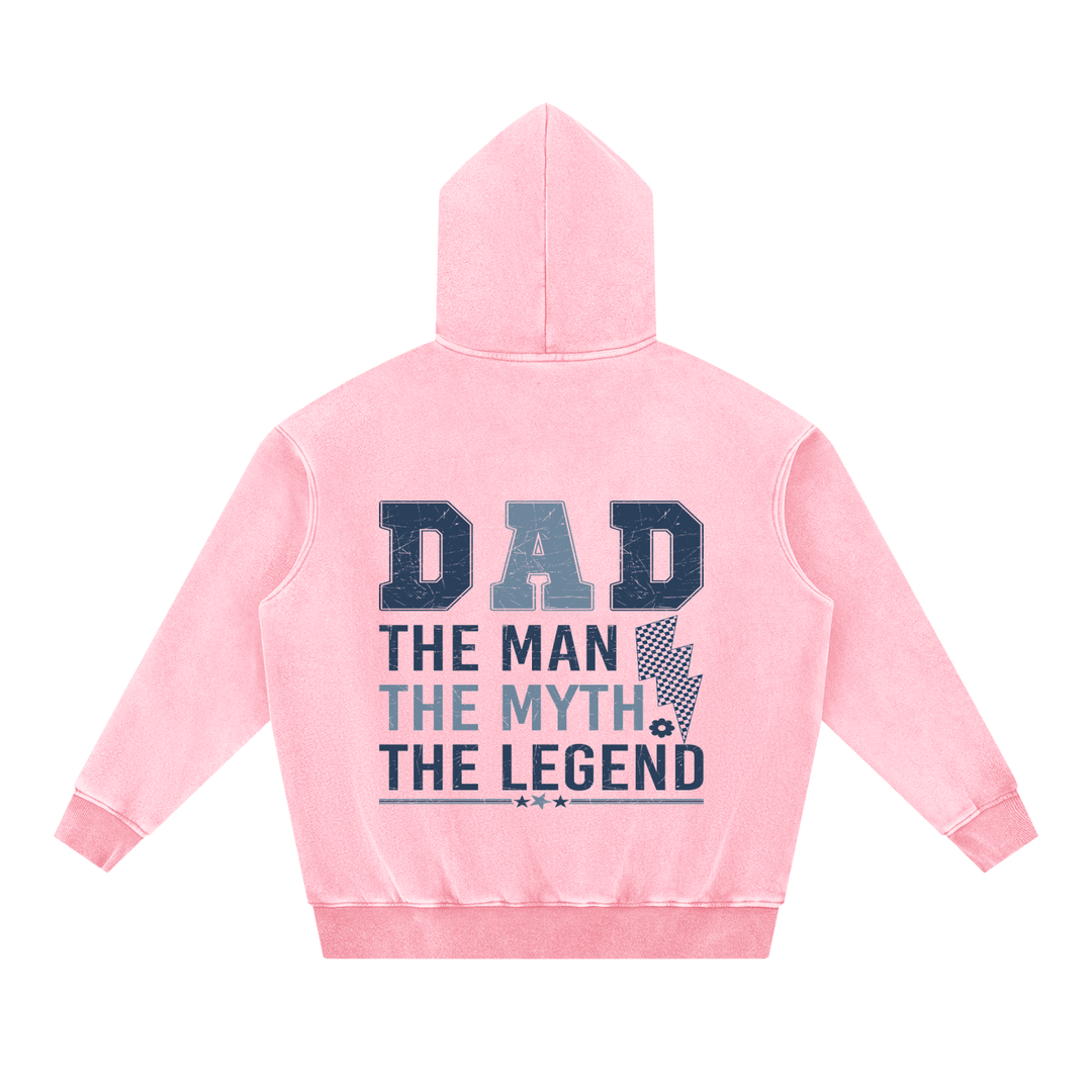DAD LOVER UNISEX Snow Wash Fleece Oversize Hoodie