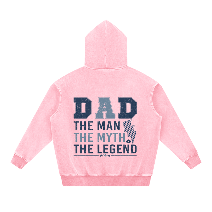 DAD LOVER UNISEX Snow Wash Fleece Oversize Hoodie