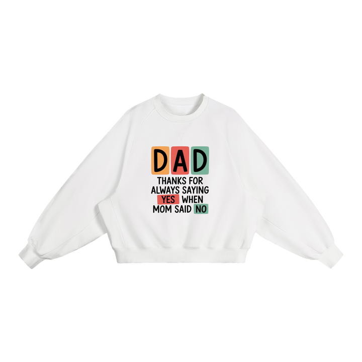 DAD LOVER UNISEX Essential Heavyweight Dolman Sleeve Boxy Sweatshirt