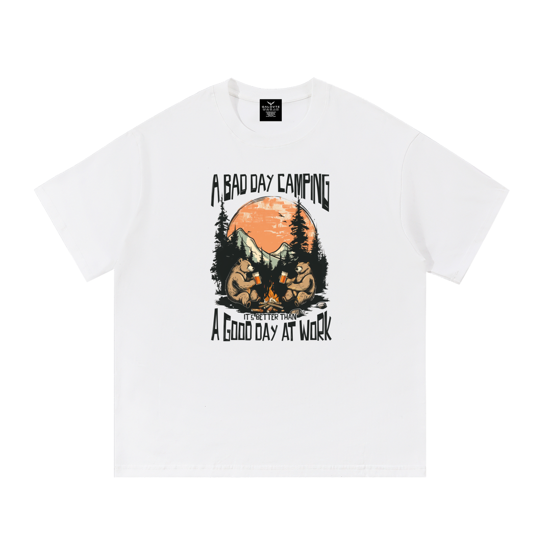 hiking lover A Bad Day Camping Beats A Good Day At Work Tee