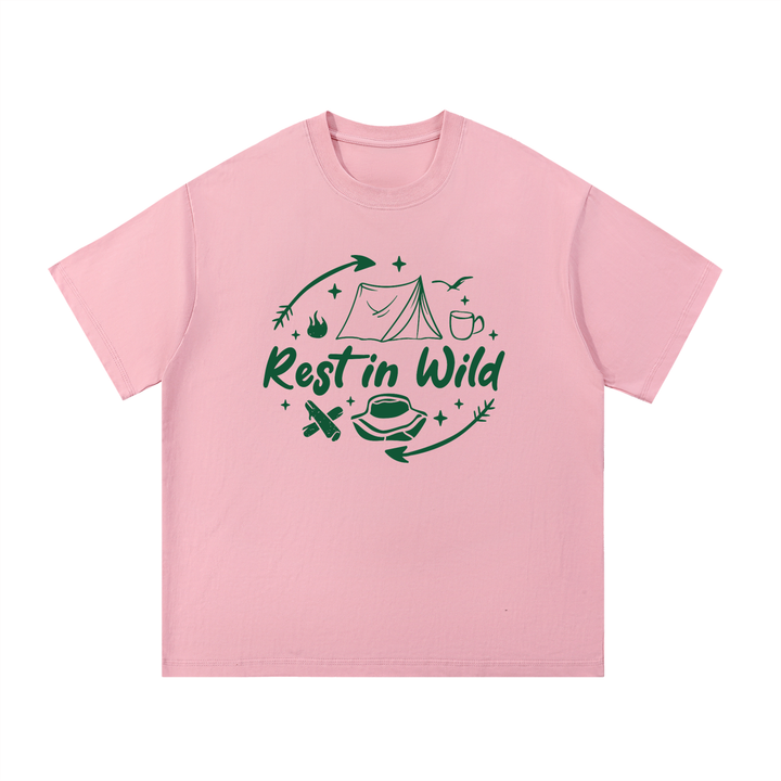 HIKING LOVER Rest In Wild Camping Line Art Tee