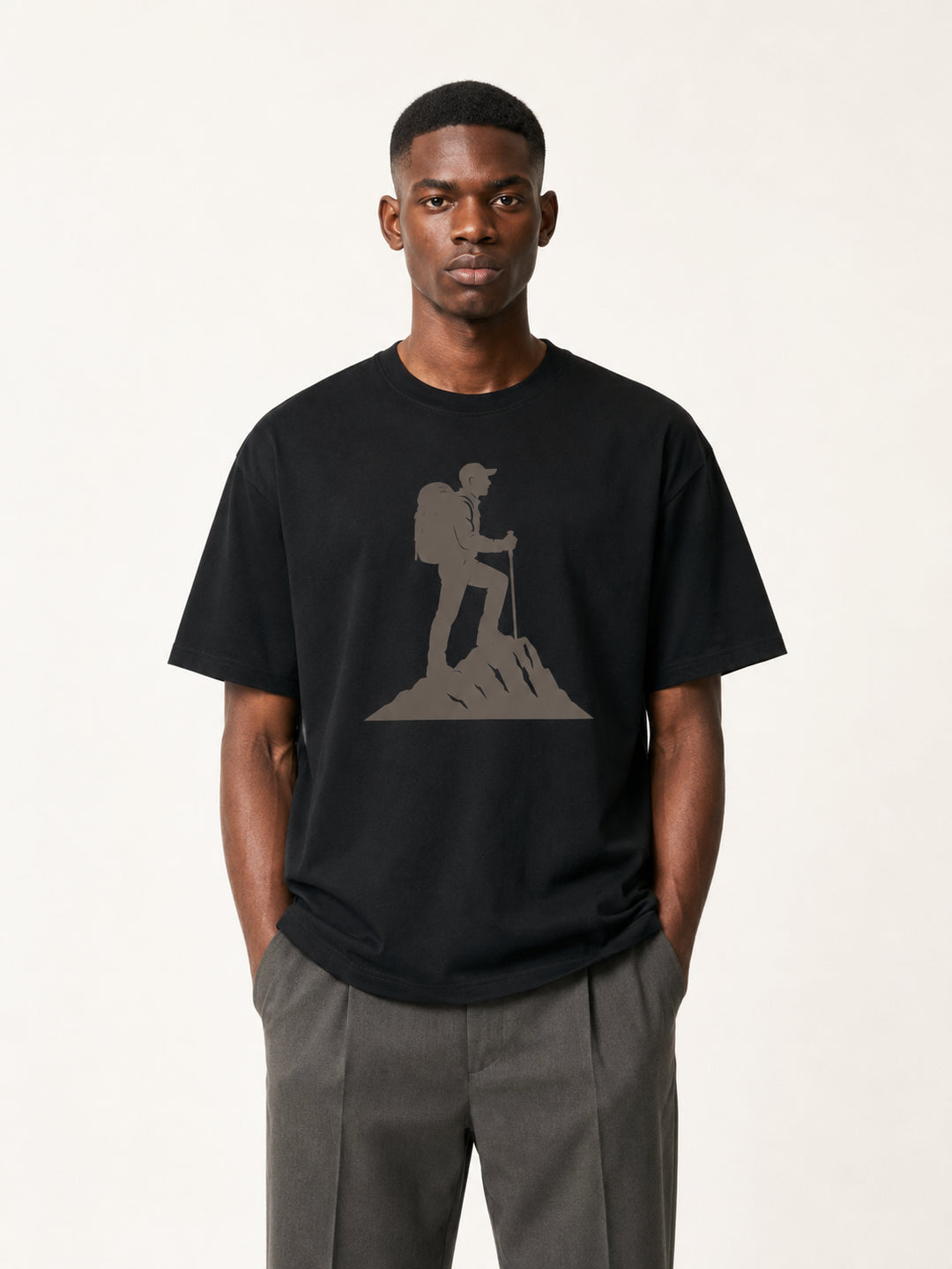 Summit Hiker Silhouette Tonal Print Tee