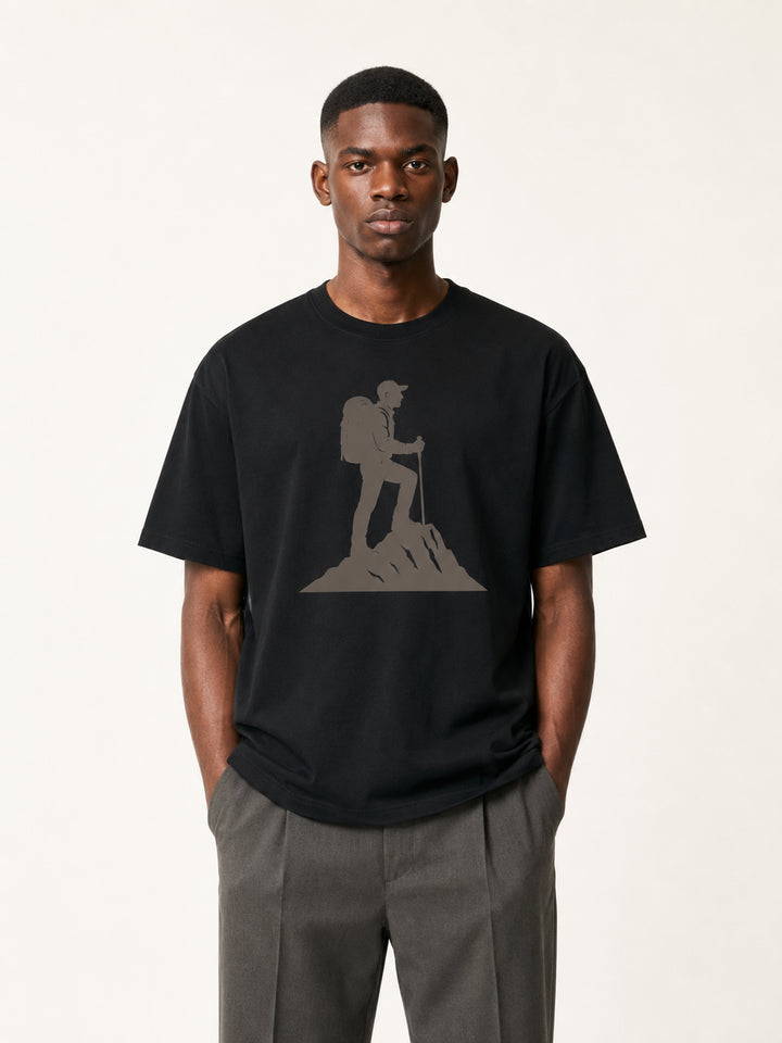 Summit Hiker Silhouette Tonal Print Tee