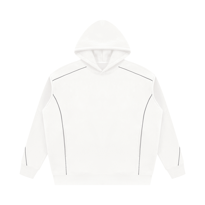 women hoddies Oversized Piping Fleece Hoodie