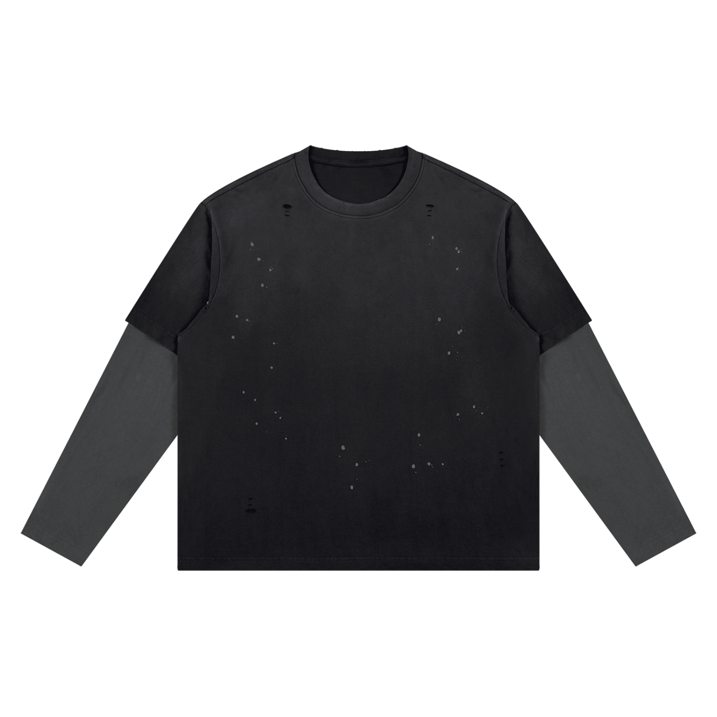men brand Unisex Vintage Wash Distressed Layer T-Shirt