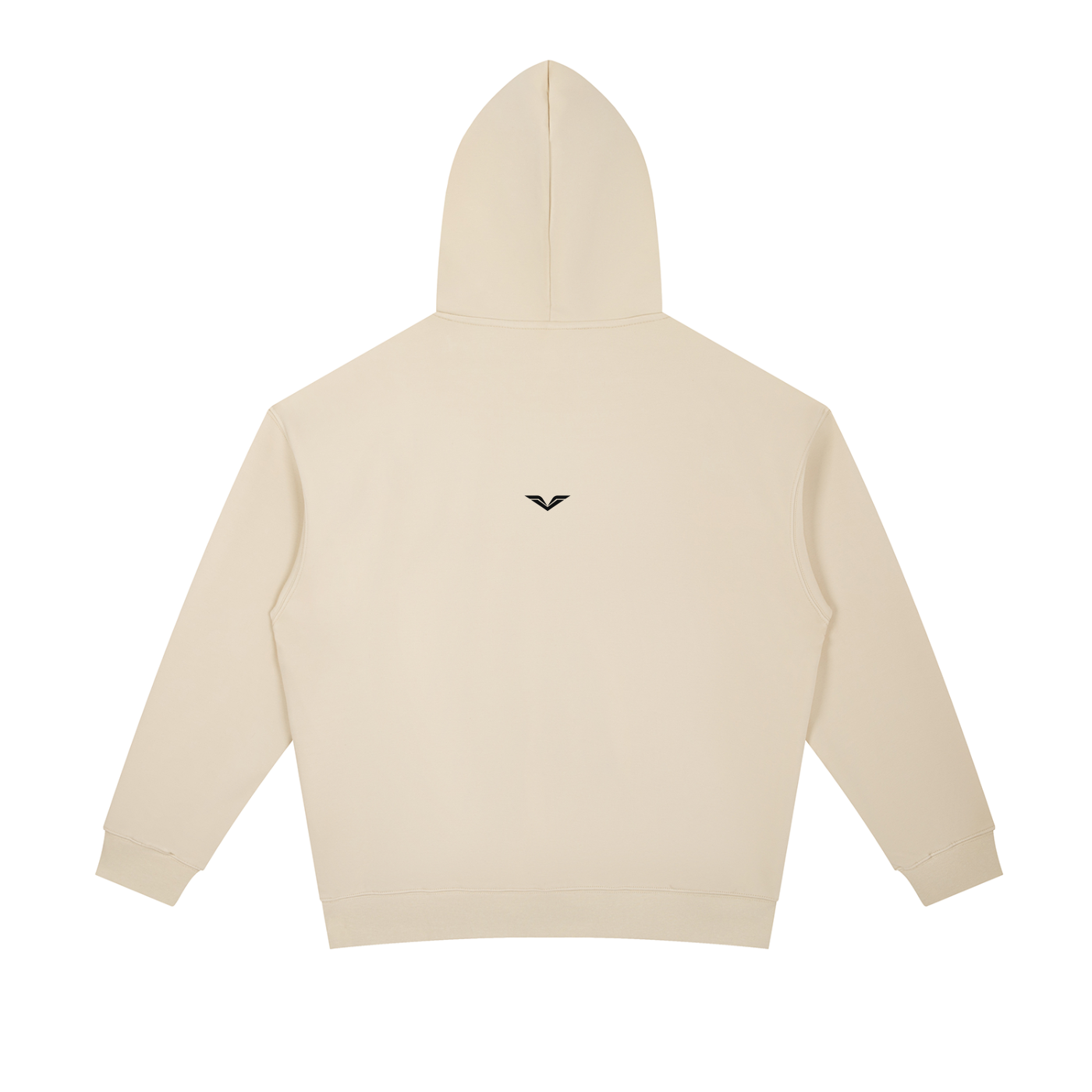 GALOVTE Snake Varsity Graphic Heavyweight Hoodie in Camel, back view.