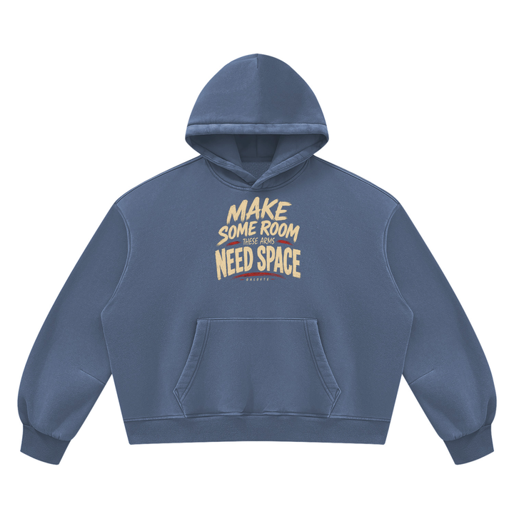 MEN GYM WEAR Unisex Vintage Wash Boxy Fleece Hoodie