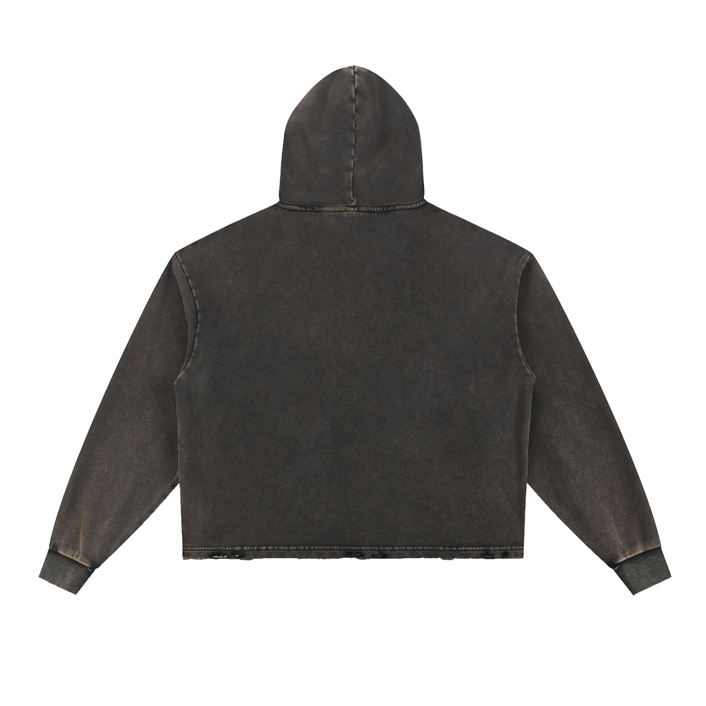 men brand Vintage Washed Frayed-Hem Hoodie
