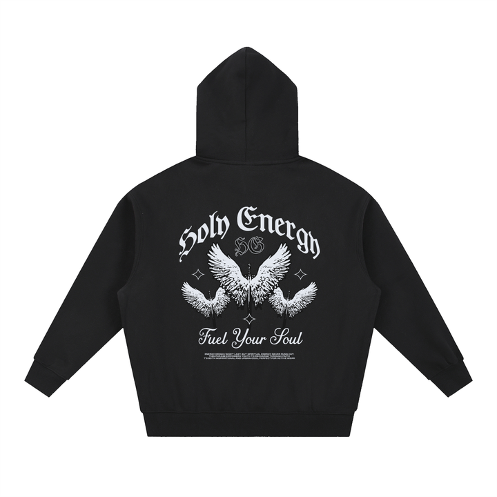 men graphic Essential Oversized Boxy Fit Fleece Hoodie