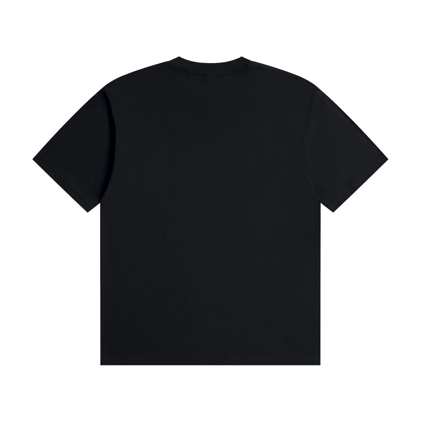Official Bigfoot Research Team Retro Sunset Tee in Black, back view.