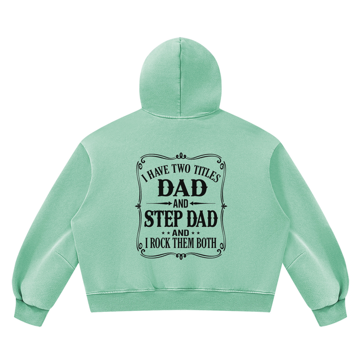 DAD LOVER Unisex Vintage Wash Boxy Fleece Hoodie
