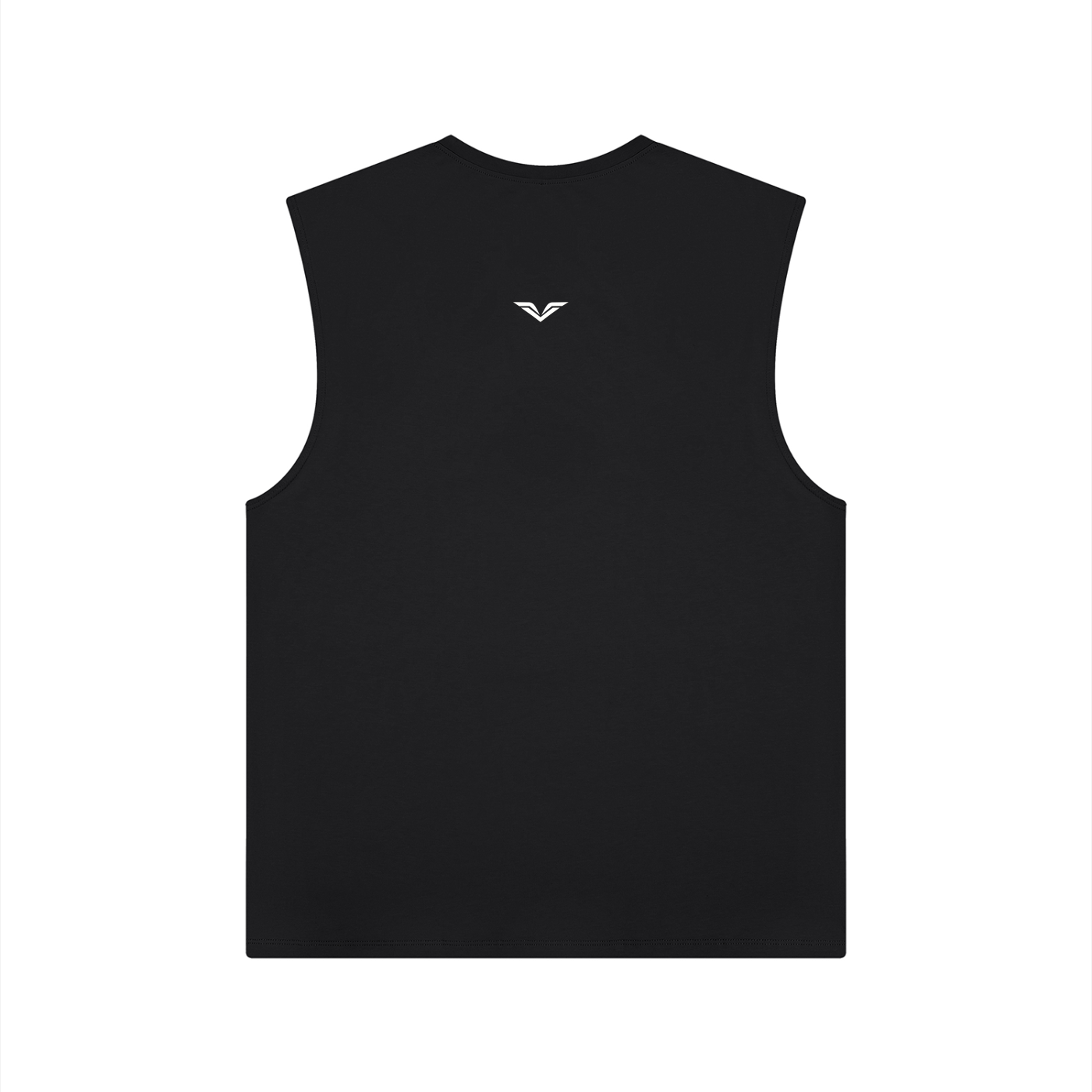 Wing Logo Performance Training Tank in Black, back view.