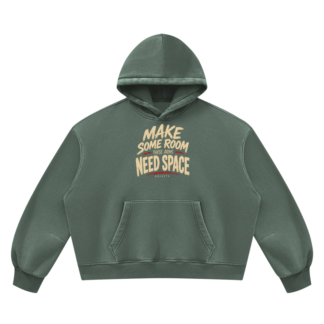 MEN GYM WEAR Unisex Vintage Wash Boxy Fleece Hoodie