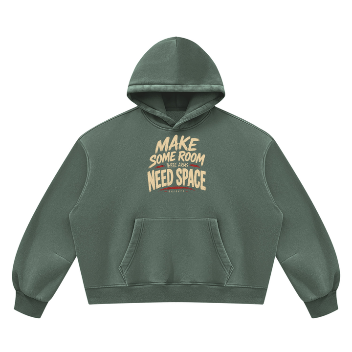 MEN GYM WEAR Unisex Vintage Wash Boxy Fleece Hoodie