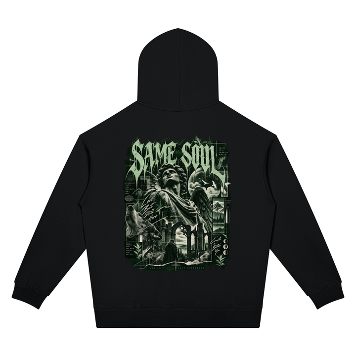 men graphic Oversized Drop Shoulder Hoodie