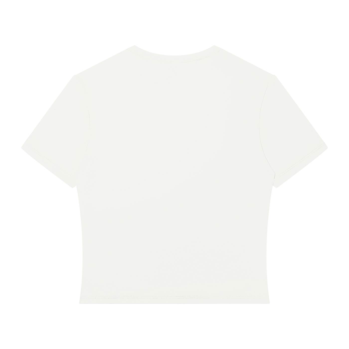Wing Logo Performance Crop Tee in White, back view.