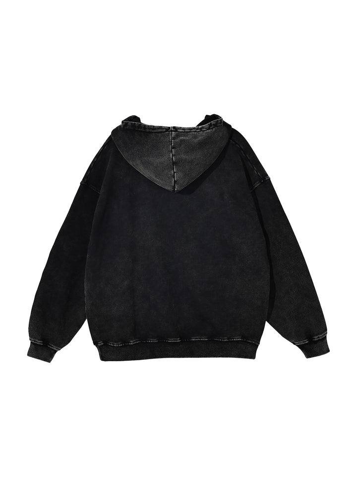 MEN HODDIES Snow Washed Loose Cotton Hoodie