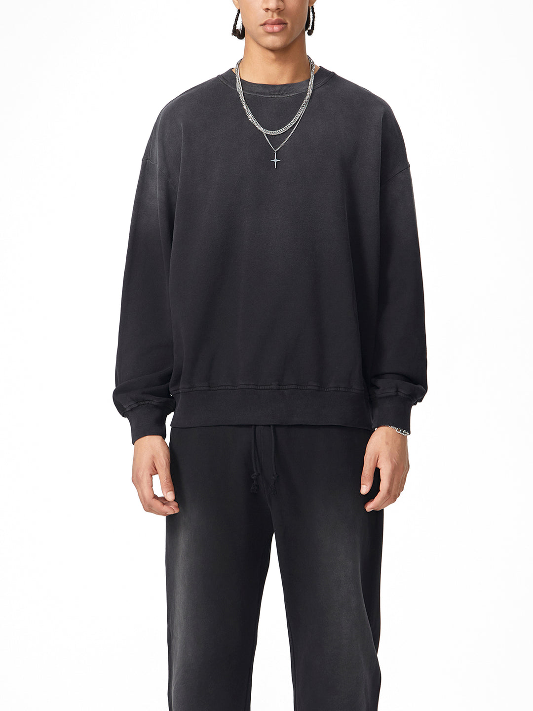 MEN HODDIES Sunfade Drop-Shoulder Cotton Sweatshirt