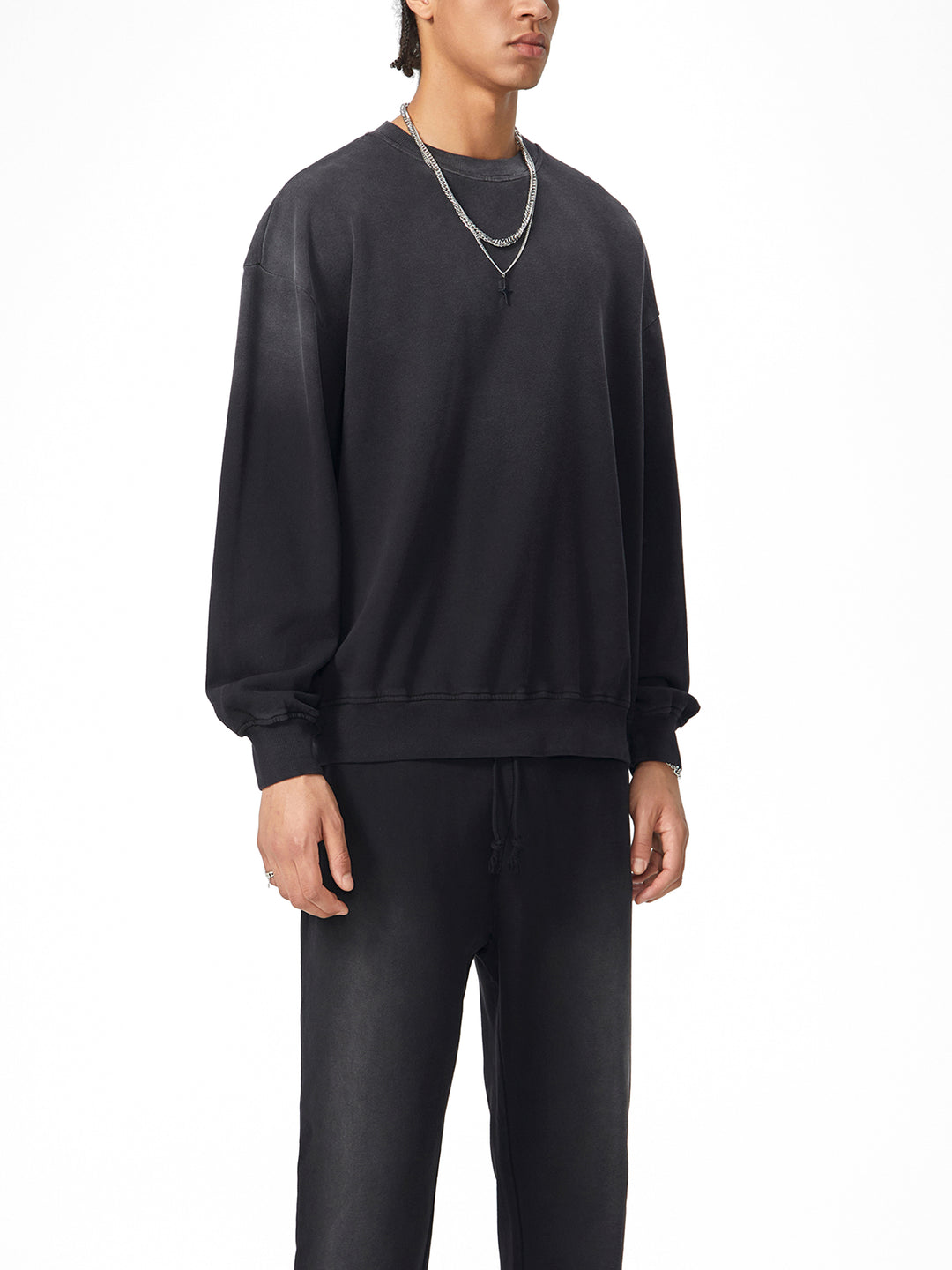MEN HODDIES Sunfade Drop-Shoulder Cotton Sweatshirt
