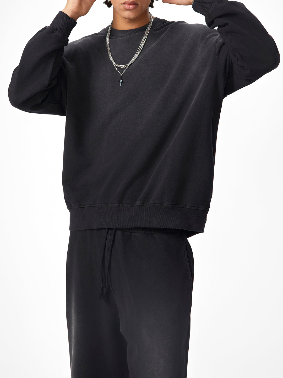 MEN HODDIES Sunfade Drop-Shoulder Cotton Sweatshirt