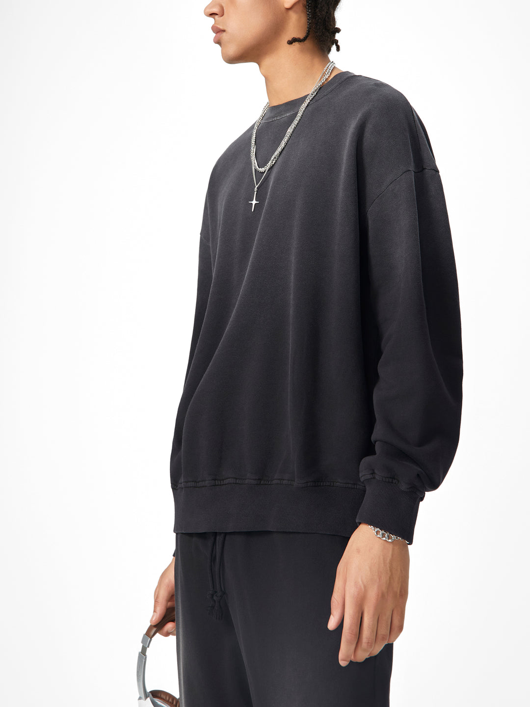 MEN HODDIES Sunfade Drop-Shoulder Cotton Sweatshirt