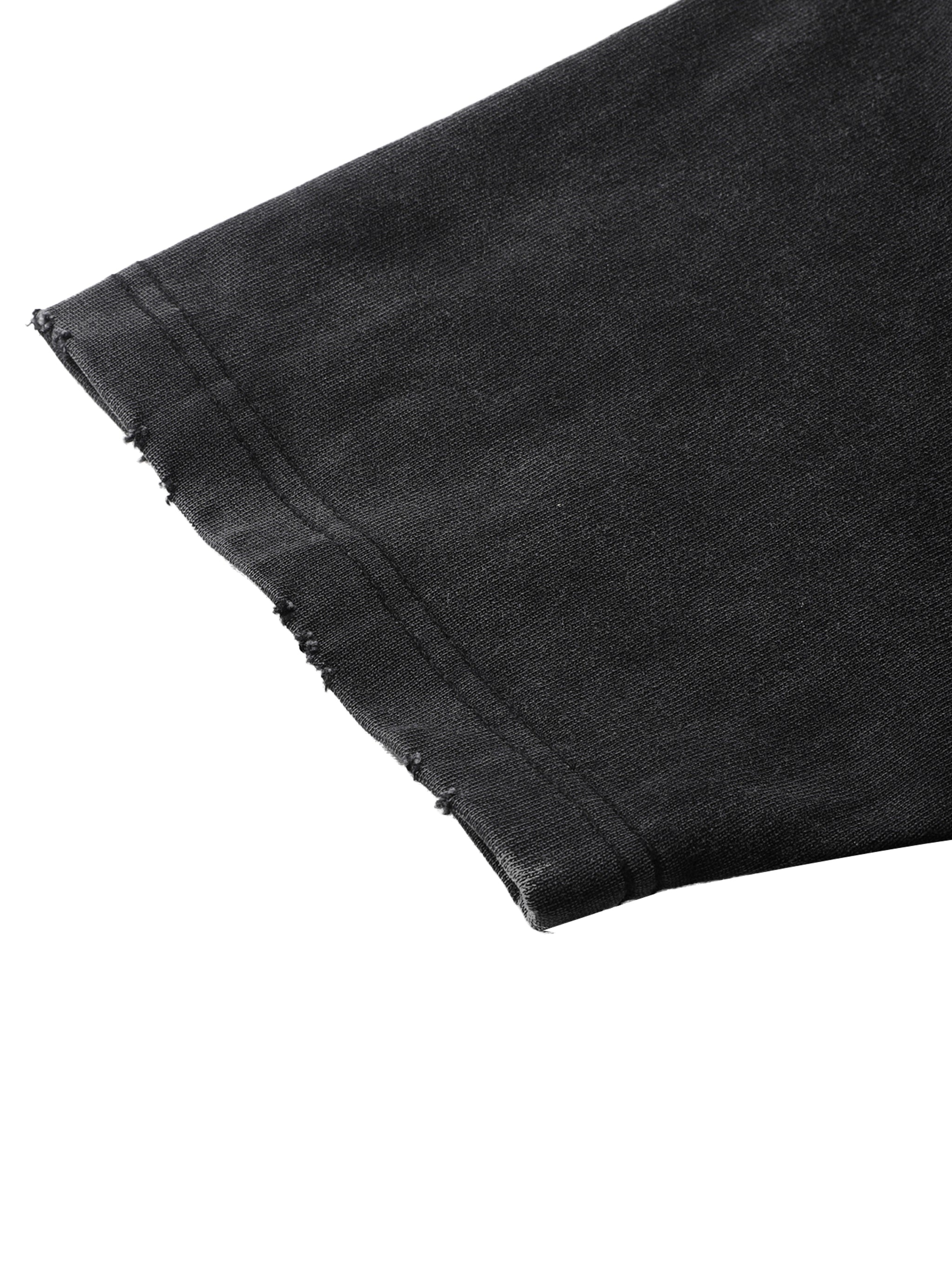 men Heavyweight Vintage Washed Frayed T-Shirt