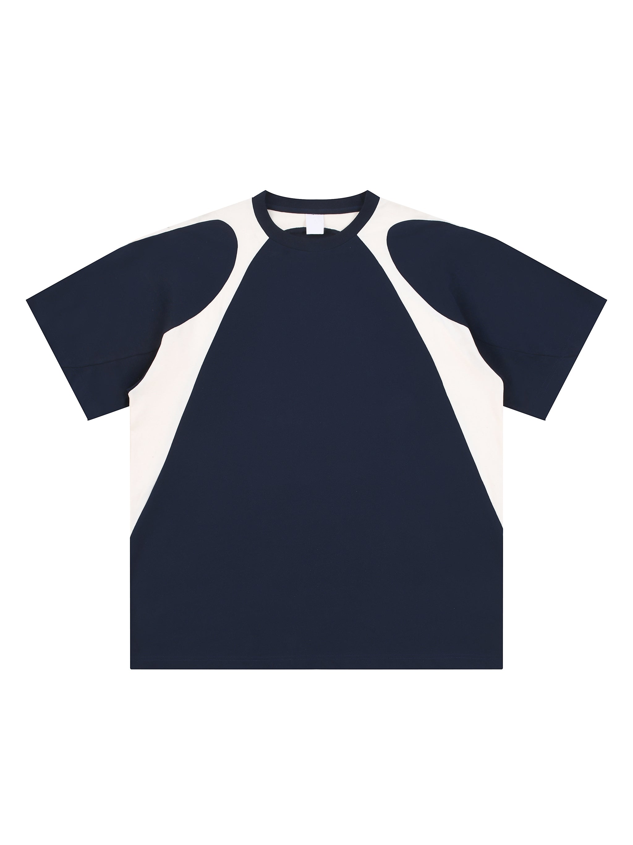 men brand t shirtContrast Panel Cotton T-Shirt