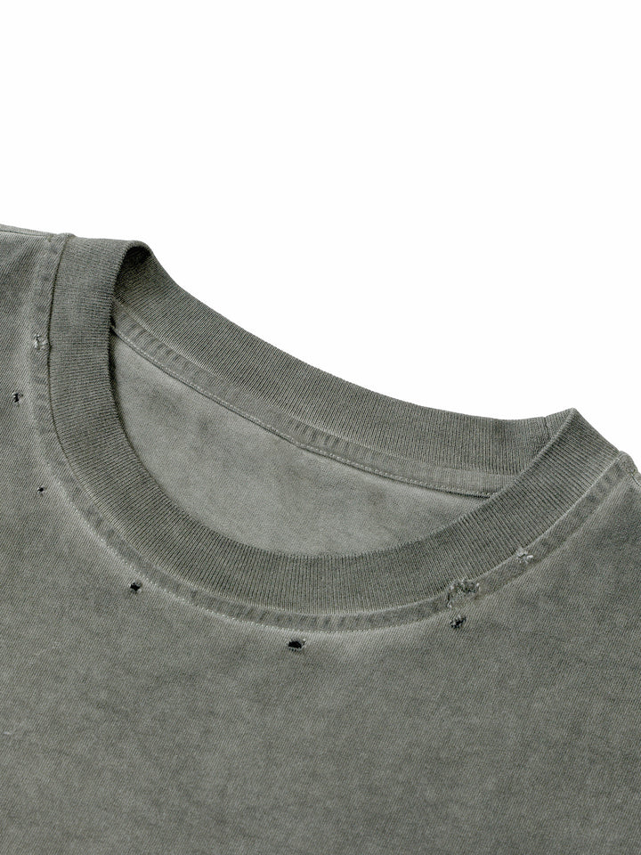 men t shirt Distressed Grommet Eyelet Tank Top