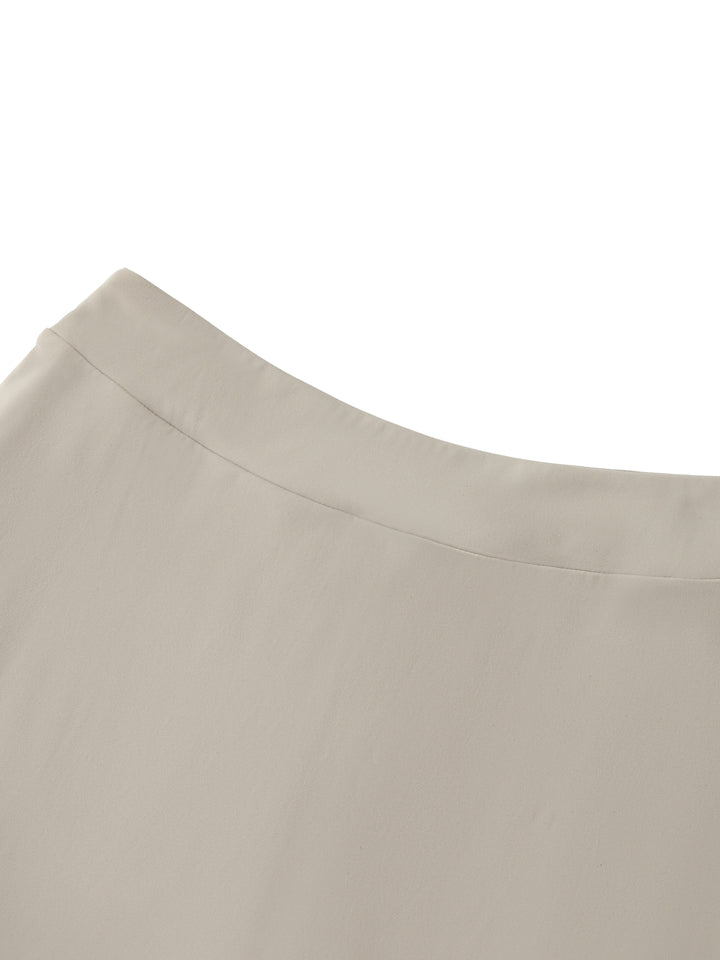 WOMEN SKIRT High-Waist Pocketed A-Line Skirt