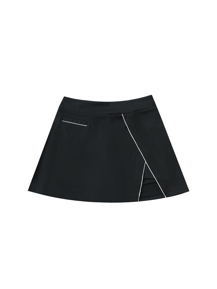 WOMEN SKIRT High-Waist Pocketed A-Line Skirt