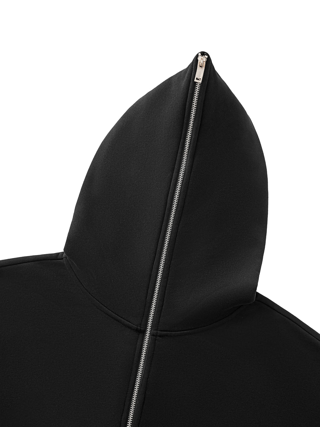 MEN  HODDIES Fleeced Full-Zip Boxy Hoodie