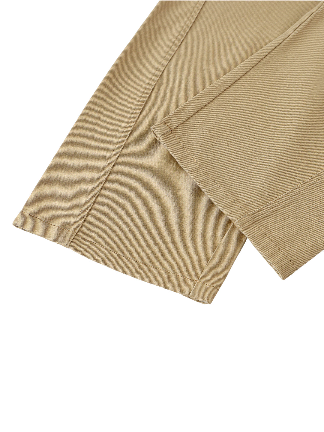 WOMEN PENT Belted Barrel-leg Chino Pants