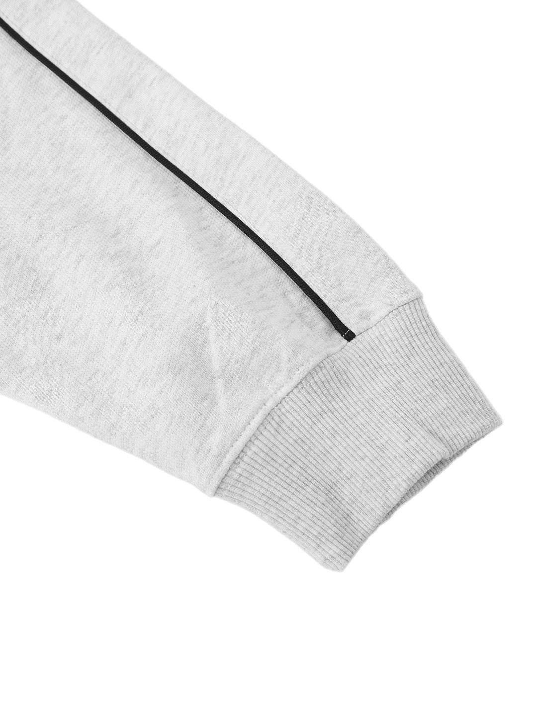 Wing Logo Contrast Piping Raglan Hoodie — Grey