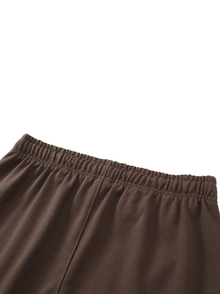 WOMEN PENT Solid Color Straight-Leg Sweatpants
