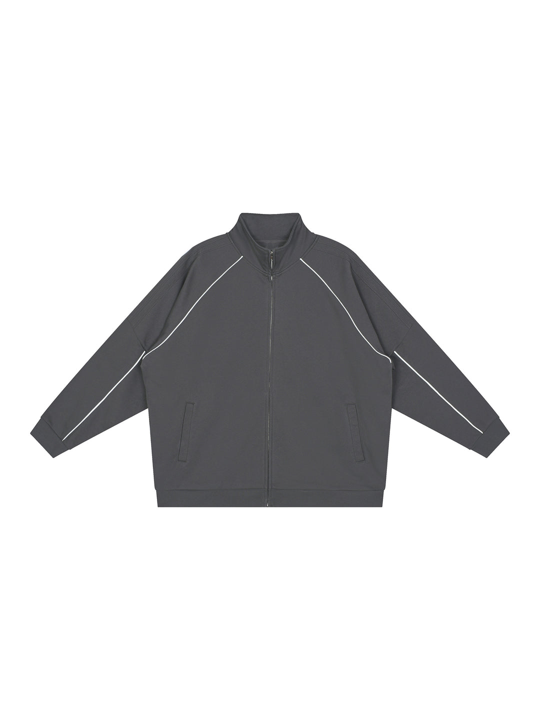 MEN COAT AND JACKET Reflection Striped Raglan Sleeve  Jacket