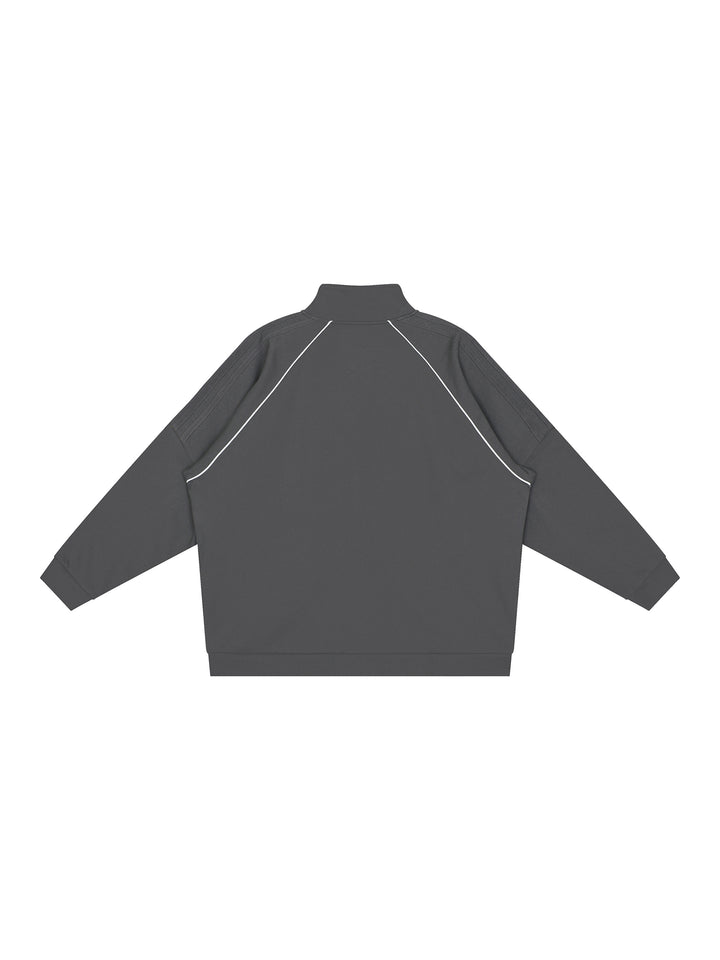 MEN COAT AND JACKET Reflection Striped Raglan Sleeve  Jacket