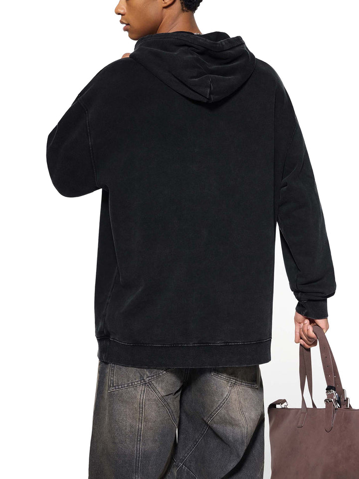 MEN HODDIES Snow Washed Loose Cotton Hoodie