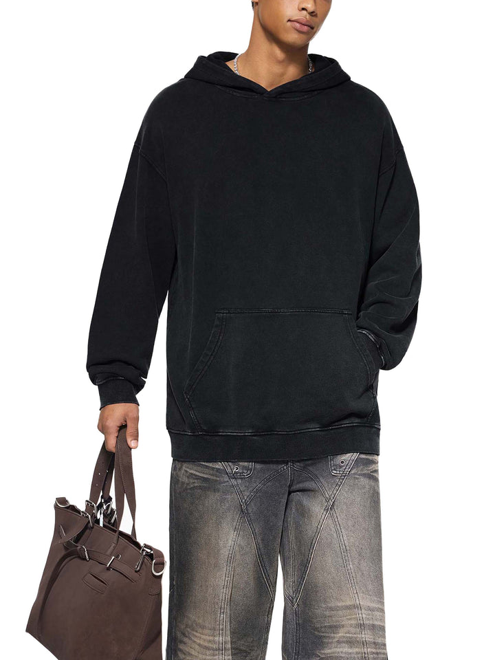 MEN HODDIES Snow Washed Loose Cotton Hoodie