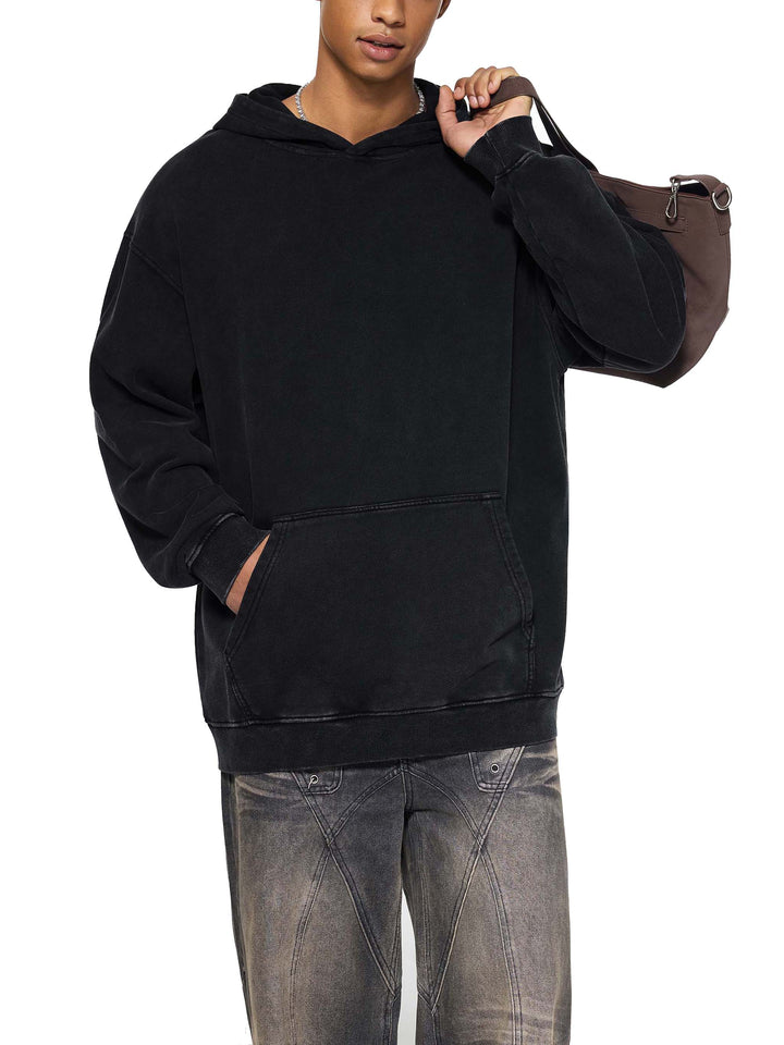 MEN HODDIES Snow Washed Loose Cotton Hoodie