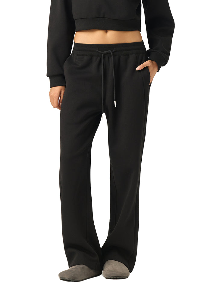 WOMEN PENT Essential Drawstring Straight-Leg Sweatpants