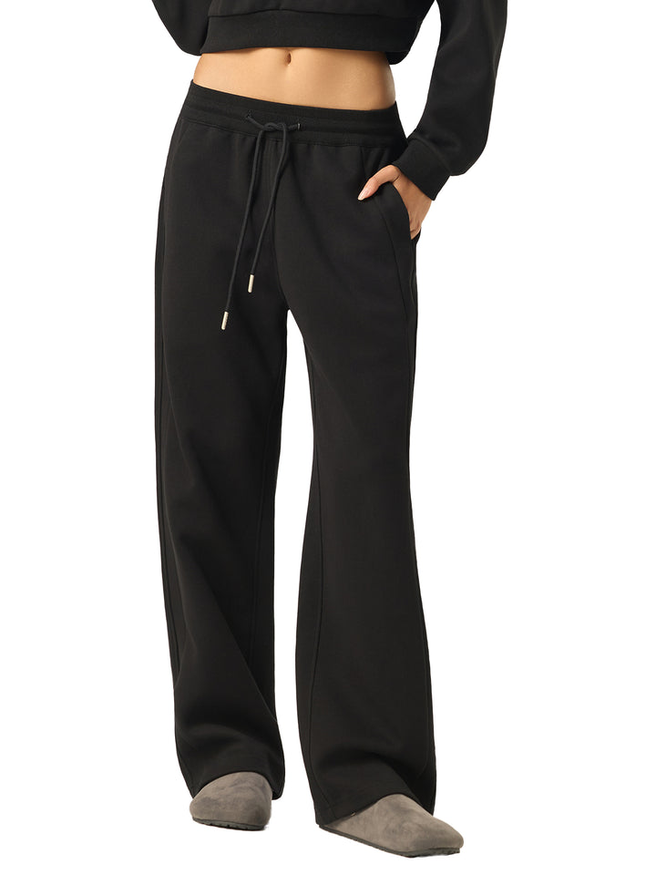 WOMEN PENT Essential Drawstring Straight-Leg Sweatpants
