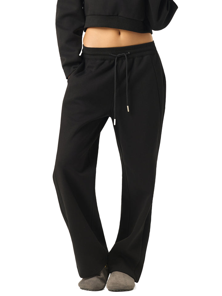 WOMEN PENT Essential Drawstring Straight-Leg Sweatpants