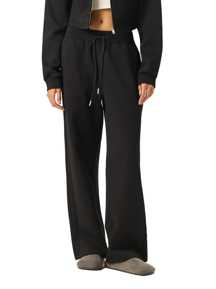 WOMEN PENT Essential Drawstring Straight-Leg Sweatpants