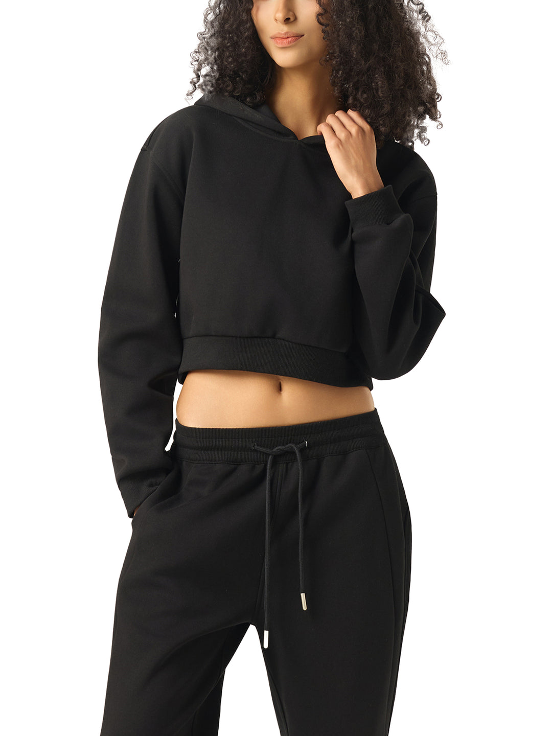 WOMEN HODDIES Essential Cropped Hoodie